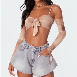 MESH TIE-DYE CROP TOP